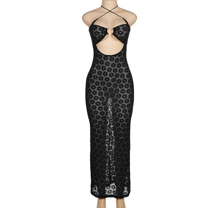 Mesh Halter Dress