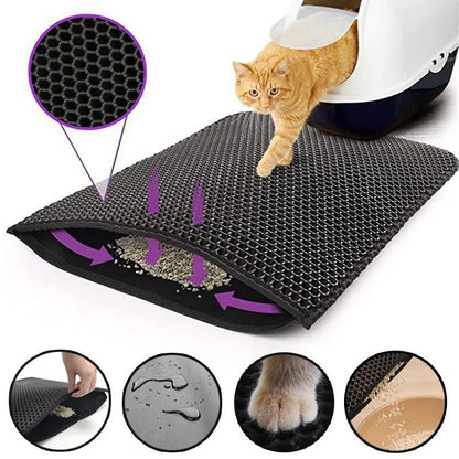 Non Slip Washable Cat Litter Mat