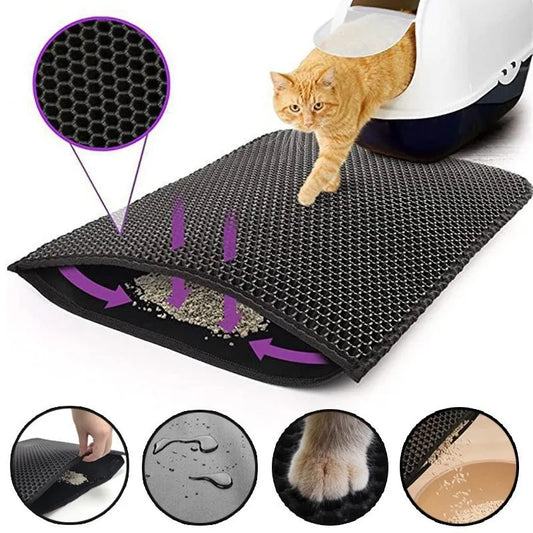 Non Slip Washable Cat Litter Mat