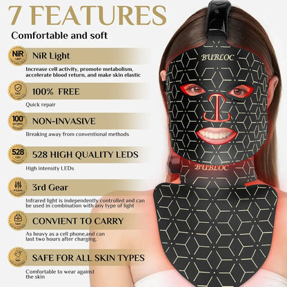 Red Light  Infrared Therapy LED Face Mask